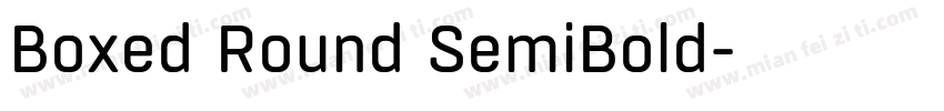 Boxed Round SemiBold字体转换